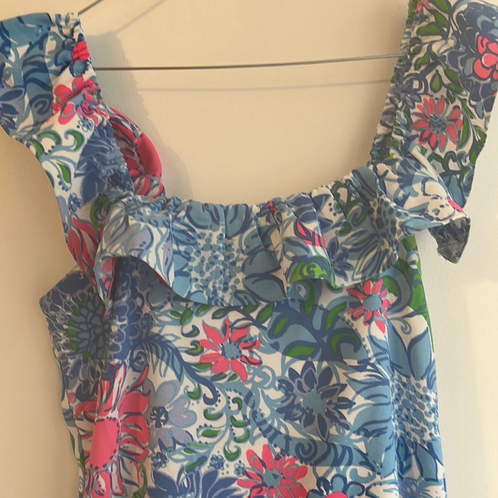 Floral Ruffle Strap Romper